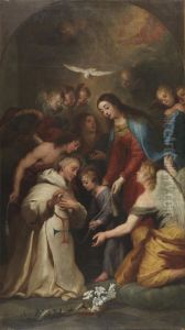 The apparition of the Virgin to Simon de Rojas
