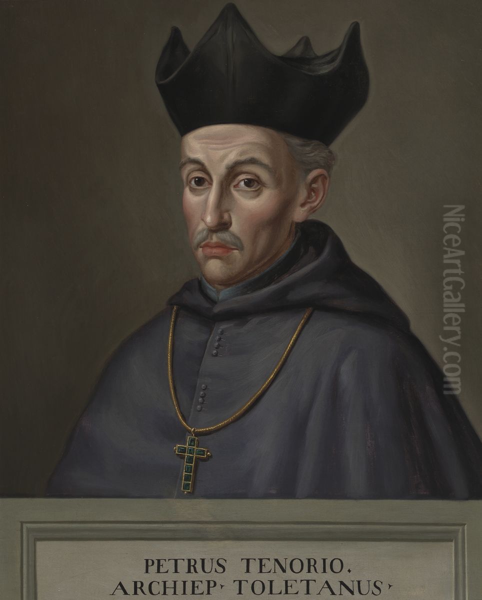 El arzobispo Pedro Tenorio Oil Painting by Matias Moreno