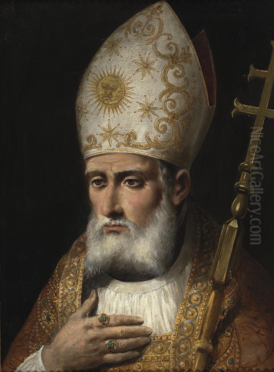 San Juan de Ribera Oil Painting by Salvador Martinez Cubells