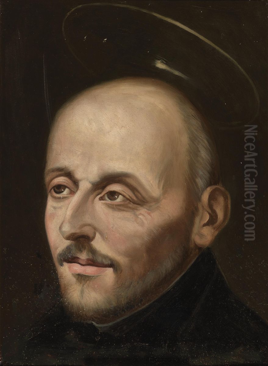 San Ignacio de Loyola Oil Painting by Francisco Jover y Casanova