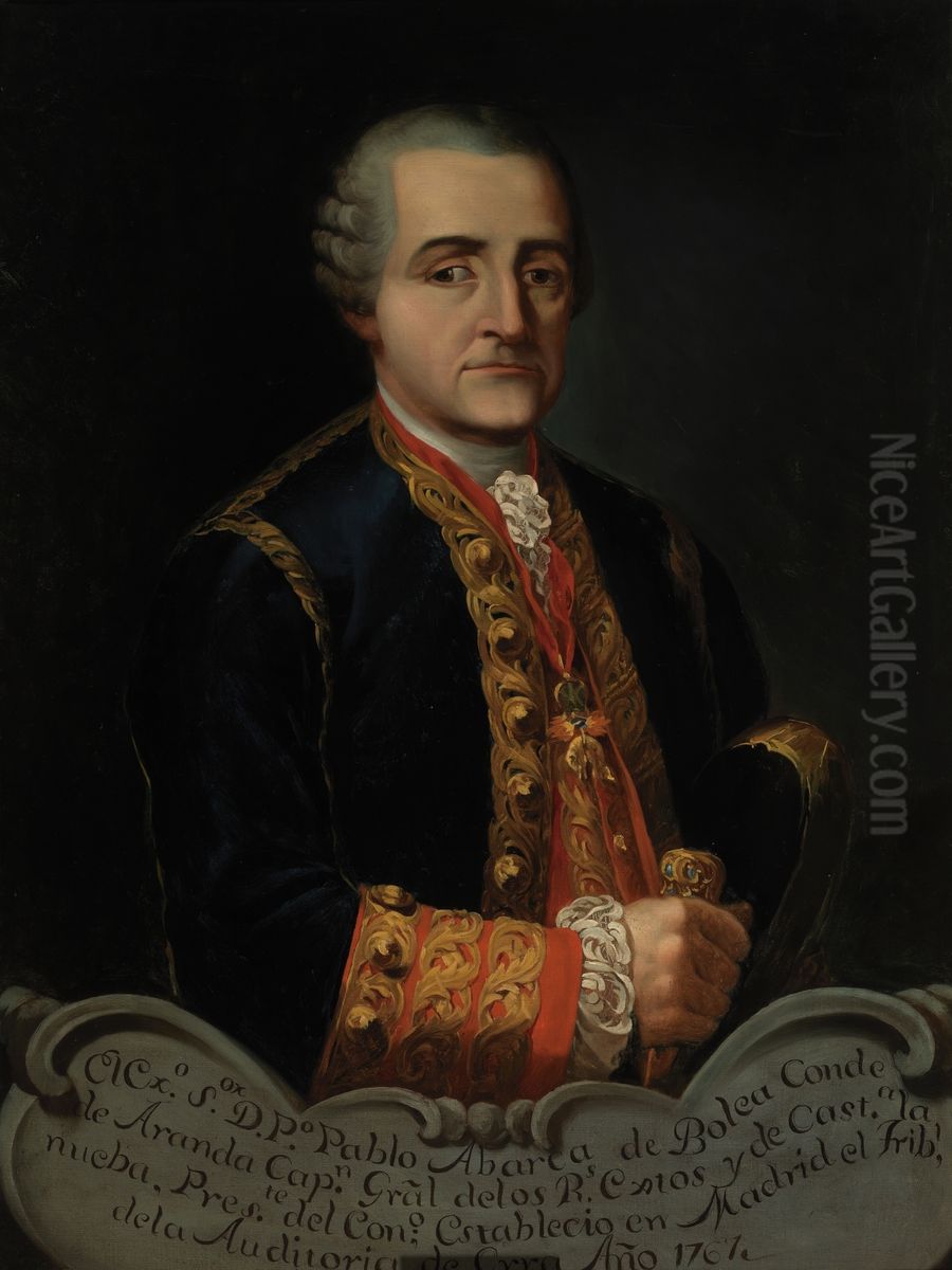 Pedro Pablo Abarca de Bolea, conde de Aranda Oil Painting by Francisco Jover y Casanova