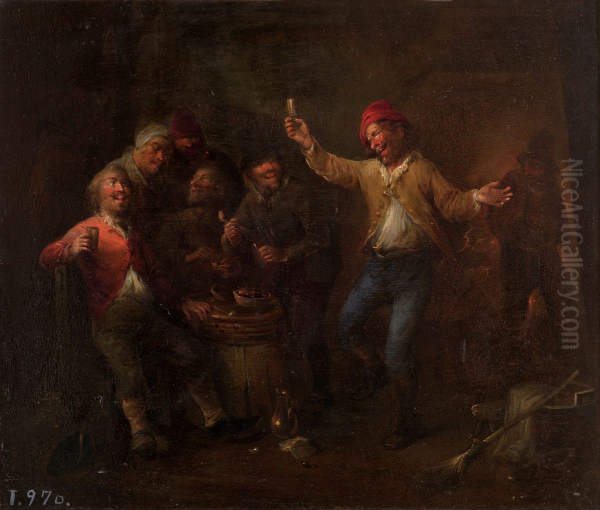 Bebedores Oil Painting by David Teniers the Younger