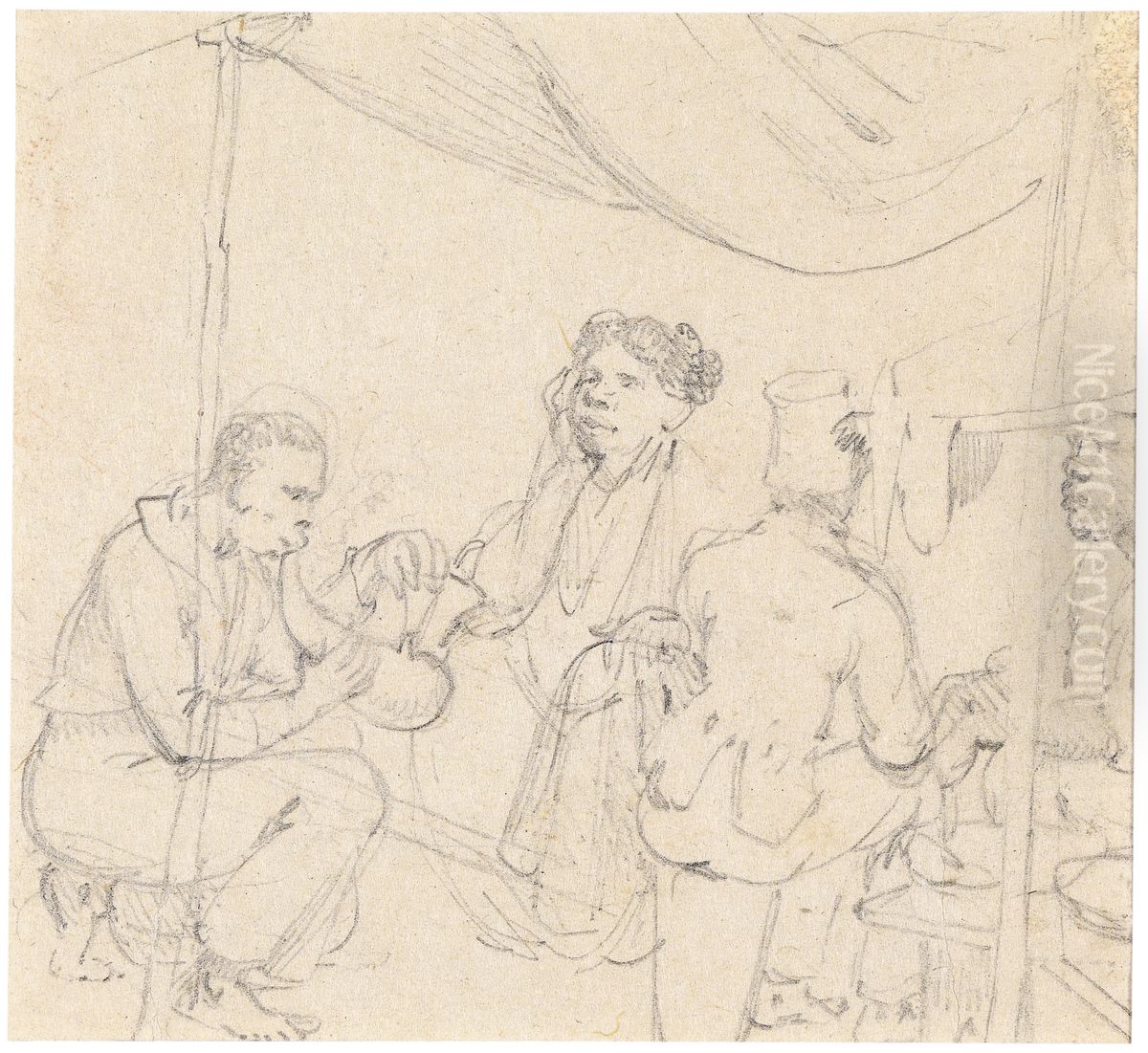 Slaves and Negroes at Rio and Bahia Oil Painting by Charles Landseer