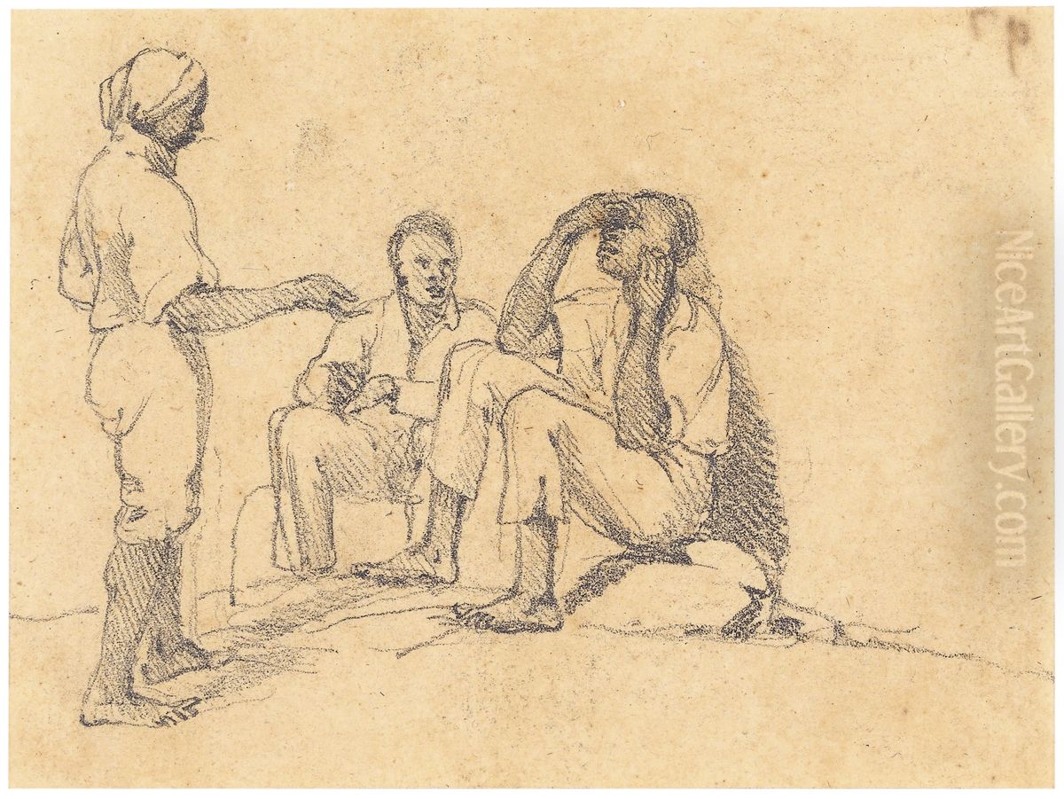 Slaves at Rio Janeiro Oil Painting by Charles Landseer