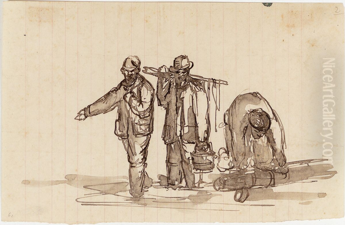 Tres figuras Oil Painting by Eduardo de Martino