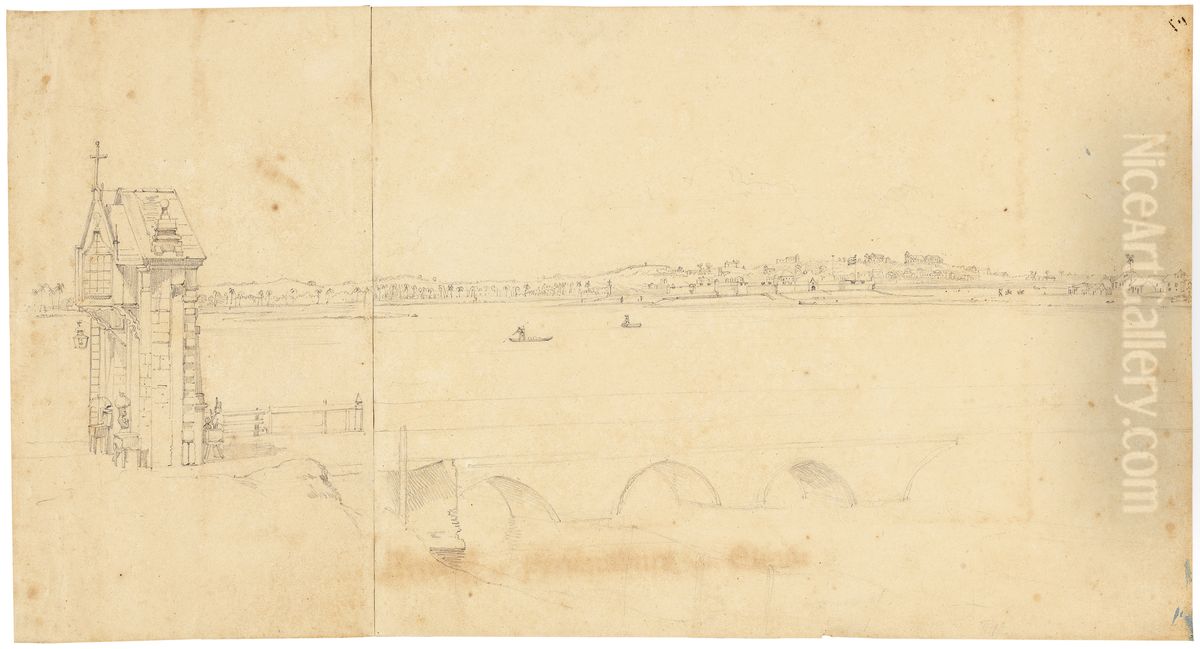 View of Olinda from Bridge of Pernambuco Oil Painting by Charles Landseer