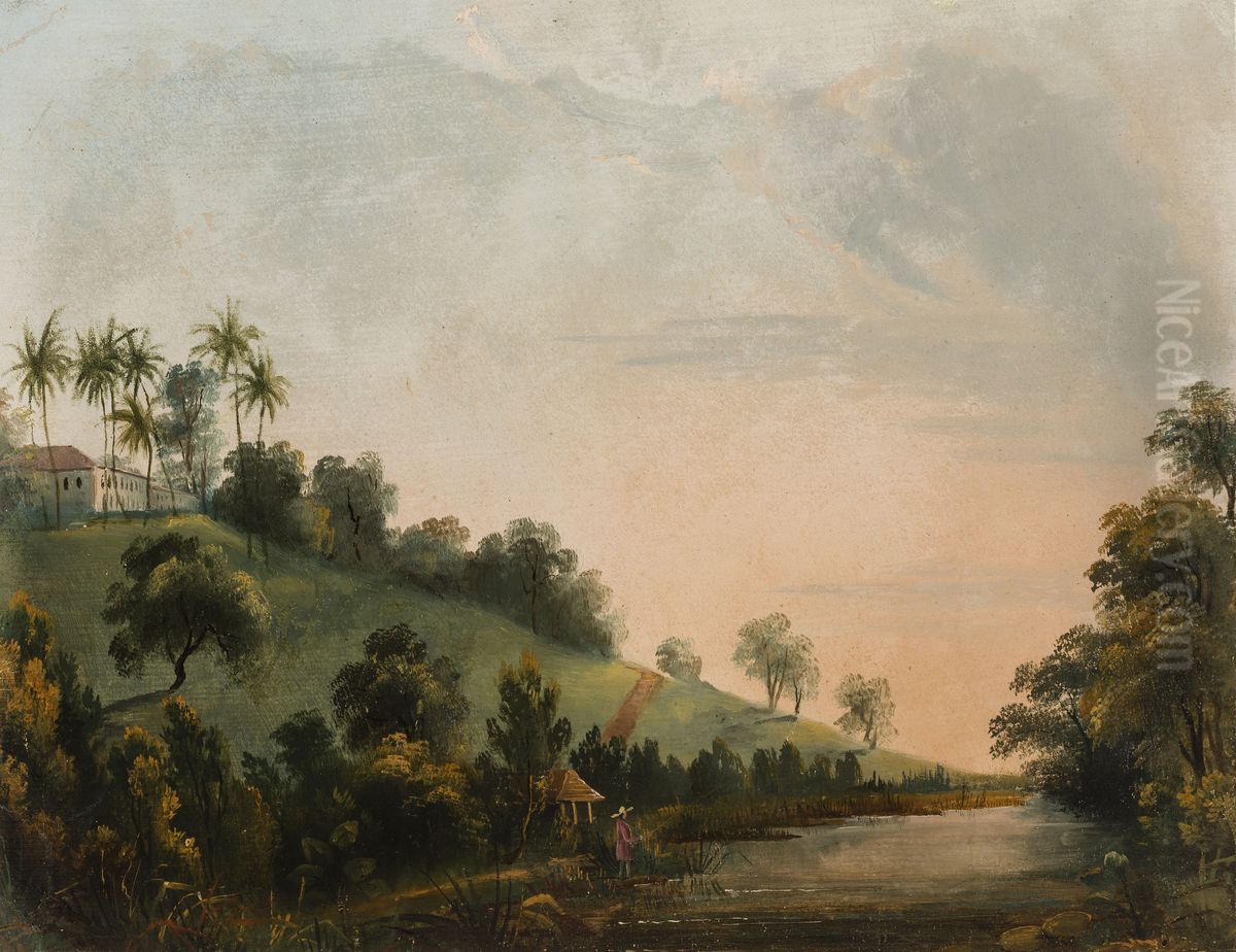 Vue du Lac de la (.) pres de la nouvelle habitation (atribuido) Oil Painting by Brasiliana Iconografica