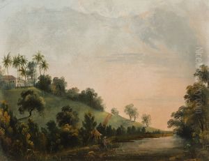 Vue du Lac de la (.) pres de la nouvelle habitation (atribuido)