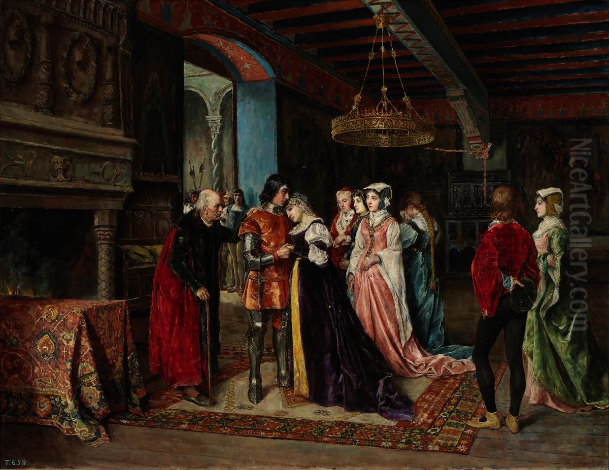 La despedida Oil Painting by Armando Menocal