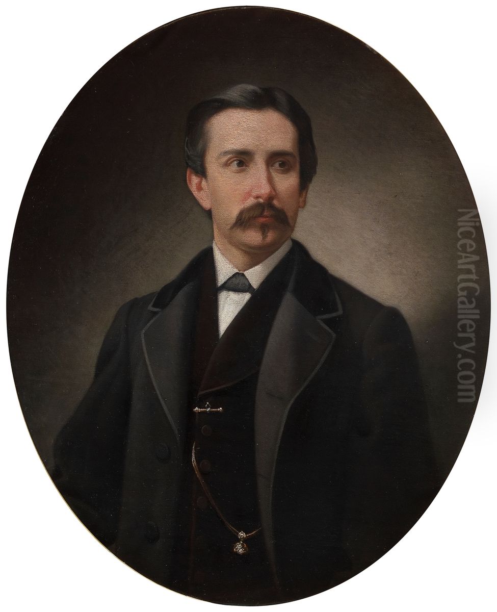 Autorretrato Oil Painting by Victor Manzano y Mejorada