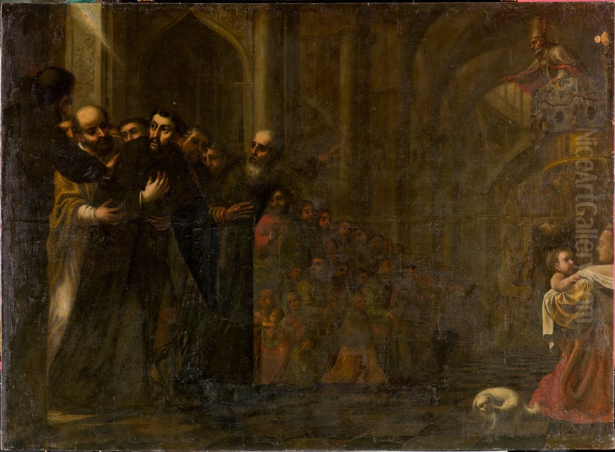 Ordenacion de San Agustin Oil Painting by Jose Garcia Hidalgo