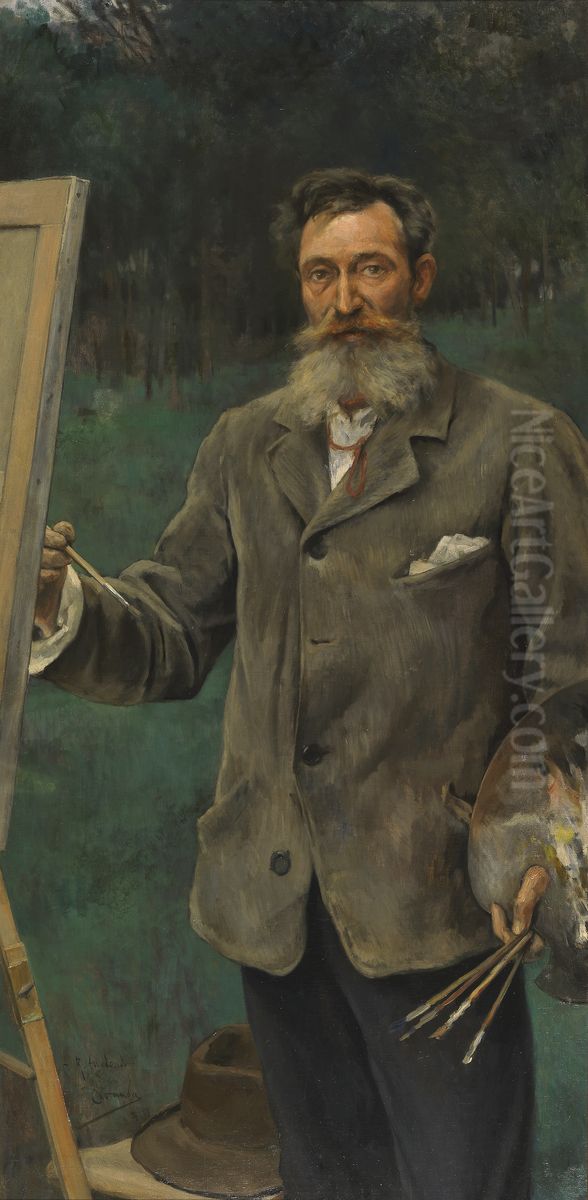 The painter Ricardo Arredondo Oil Painting by Vicente Cutanda Toraya