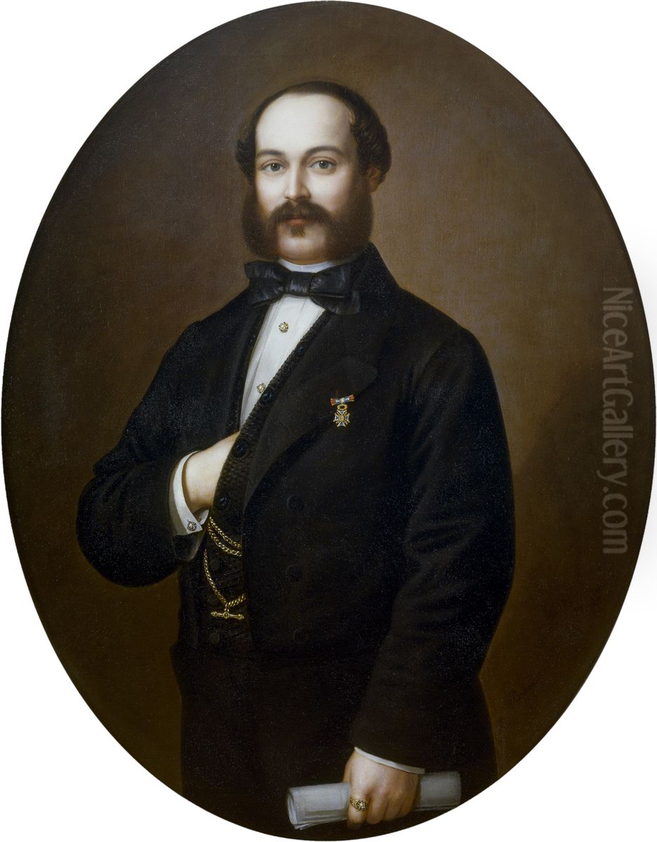 Luis Gonzalez Martinez Oil Painting by Ricardo Balaca