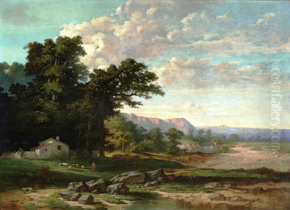 Paisaje Oil Painting by Cosme Algarra Y Hurtado