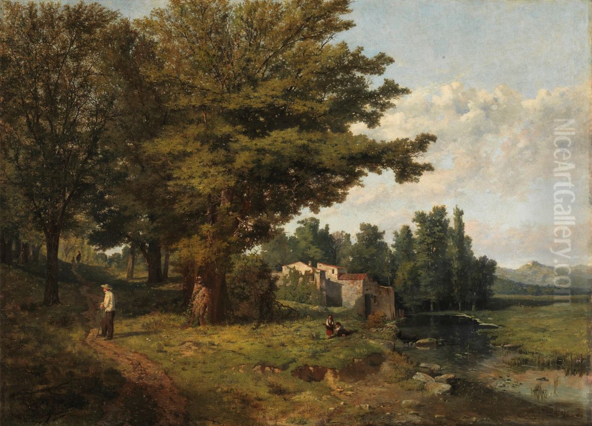 Paisaje de Portland Oil Painting by Serafin Avendano