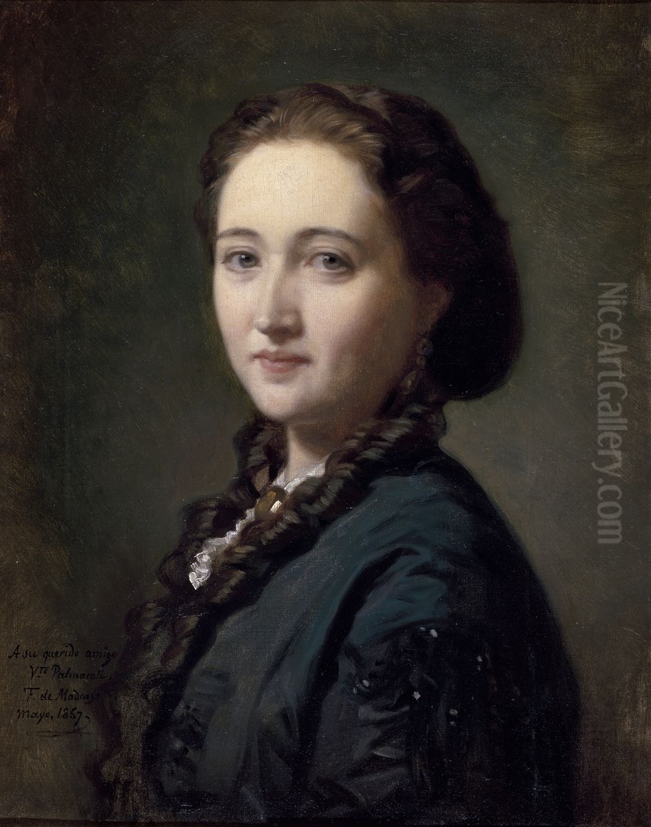 Sofia Reboulet, senora de Palmaroli Oil Painting by Federico de Madrazo y Kuntz