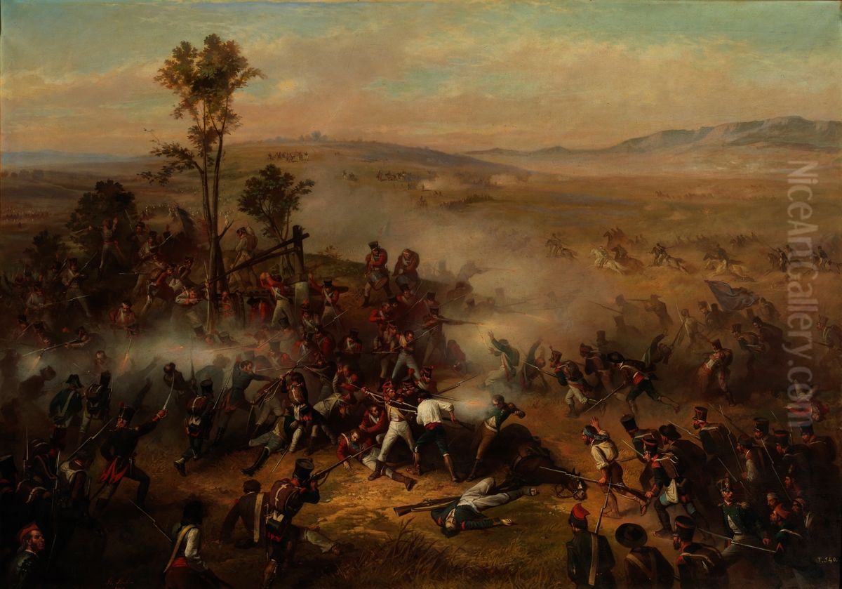 Episodio de la batalla de Bailen Oil Painting by Ricardo Balaca