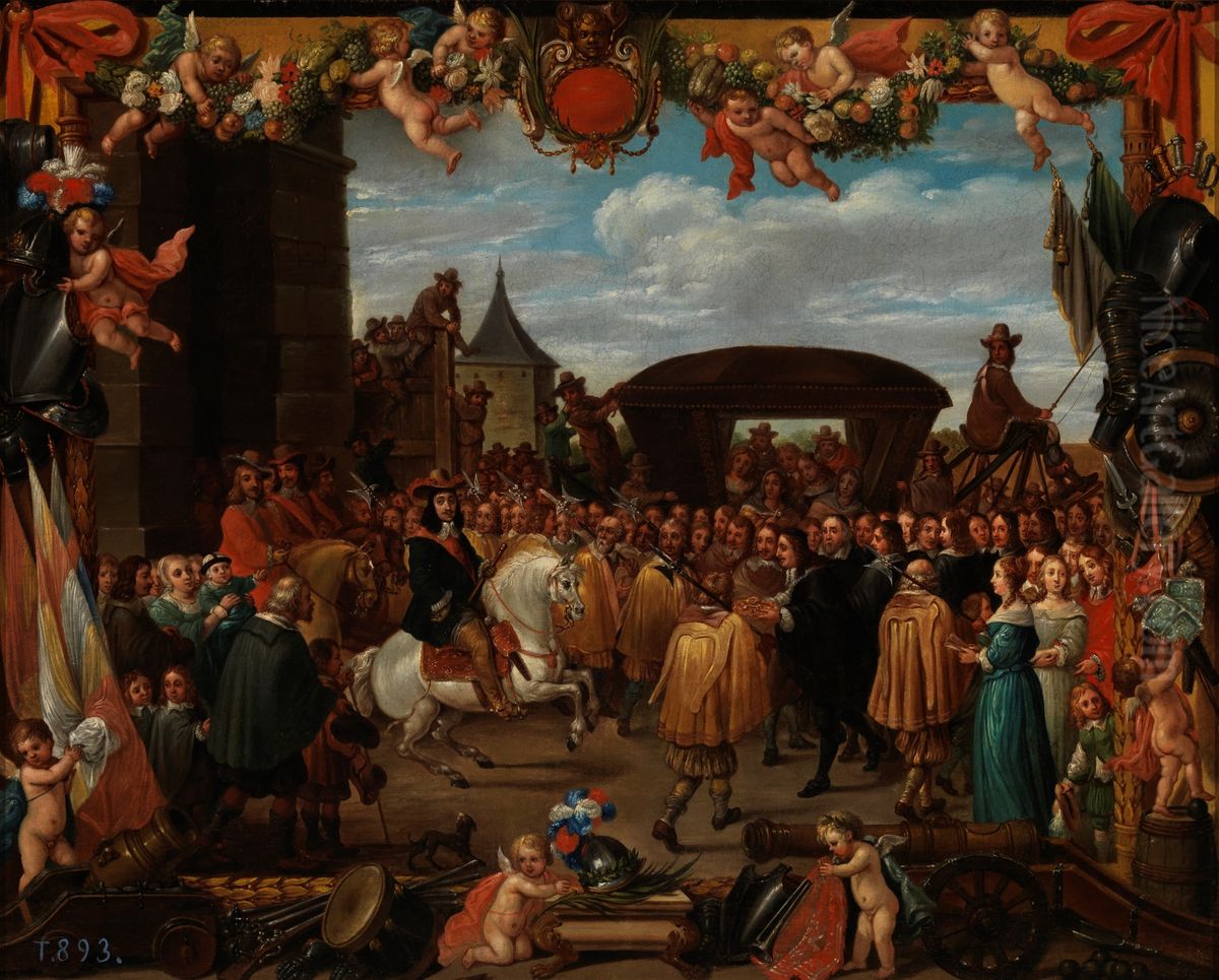 Triumphal entry of Don John of Austria the Younger Oil Painting by David Teniers III
