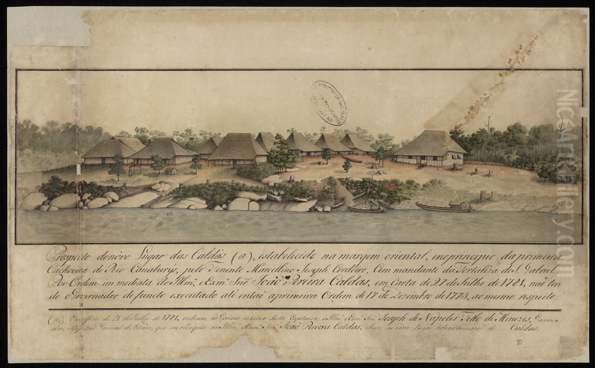 por ordem imediata do Ilmo. e Exmo. Sr. Joao P. Caldas,em carta de 27/07/1781 Oil Painting by Joaquim Jose Codina