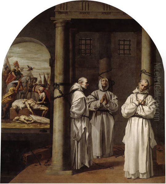 The Martyrdom of the Priors of the English Charterhouses of London Nottingham and Axholme Oil Painting by Vincenzo Carducci
