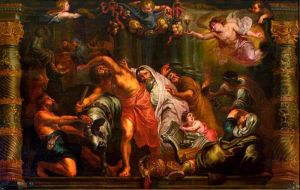 The Eucharist overcoming pagan sacrifices