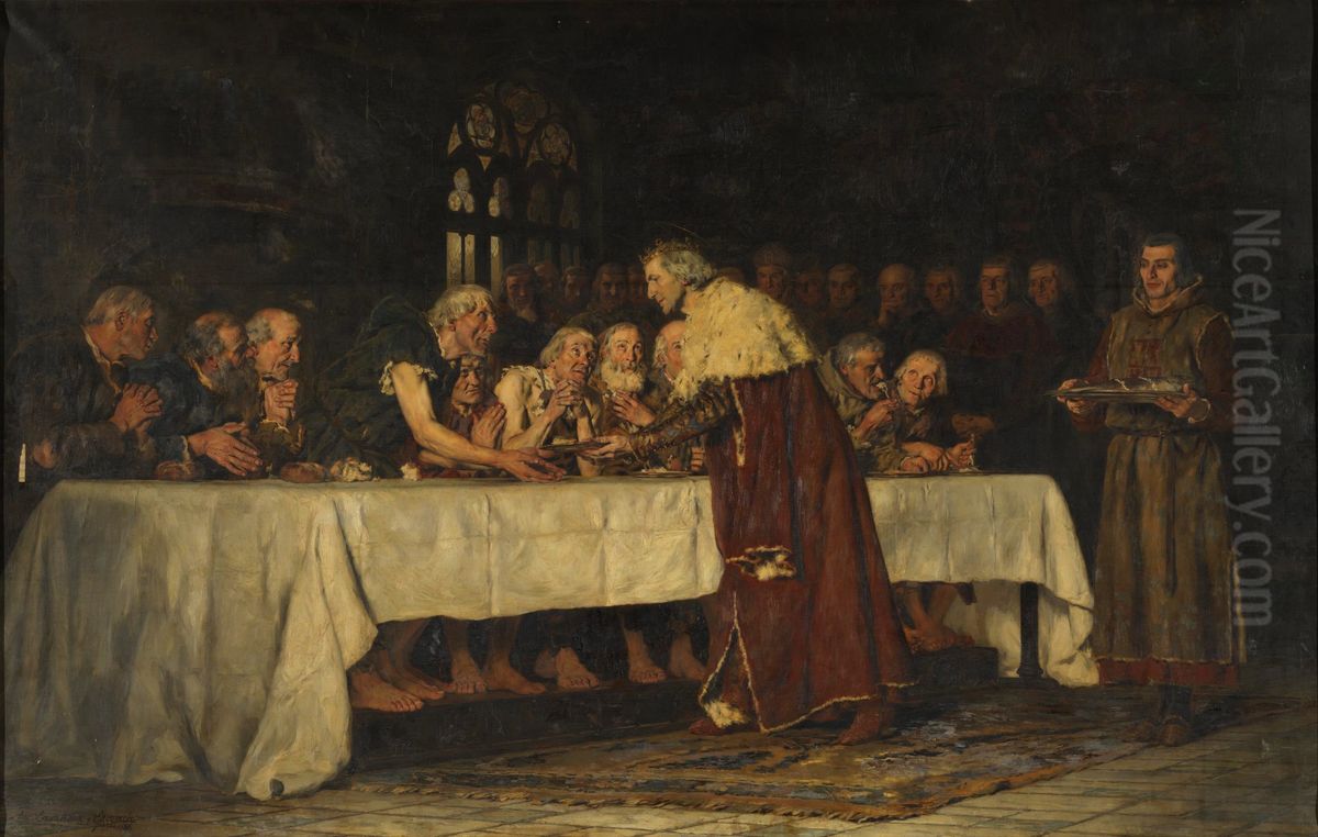 San Fernando, rey de Espana Oil Painting by Antonio Salvador Casanova Y Estorach