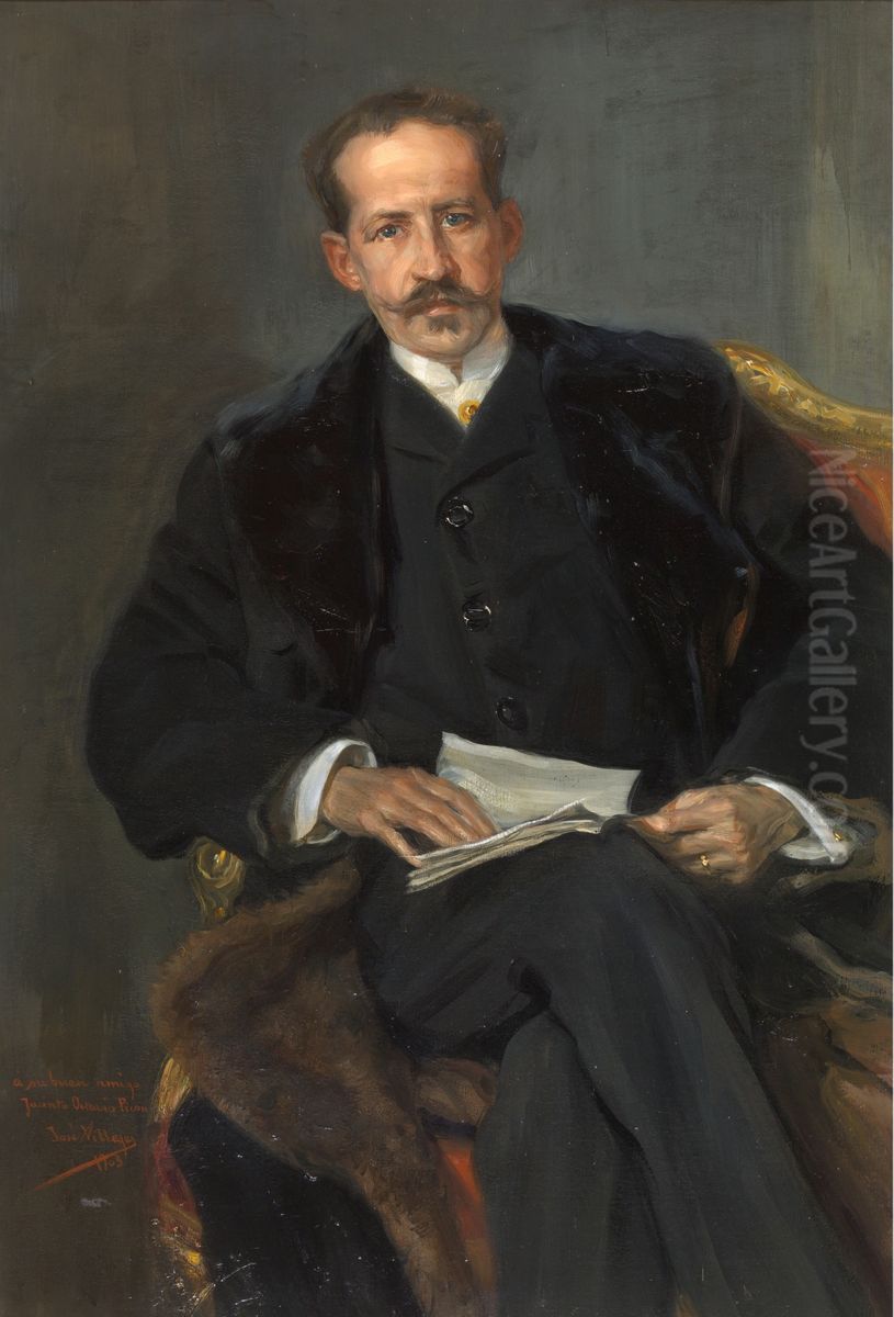 Jacinto Octavio Picon Oil Painting by Jose Villegas Cordero