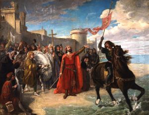 Don Alfonso X el Sabio, despues de haber ganado a los moros la plaza de Cadiz, primera plaza maritima que poseyeron los reyes de Castilla, tomo posesion del mar para abrir a los cristianos el camino que habia de conducirles al Africa