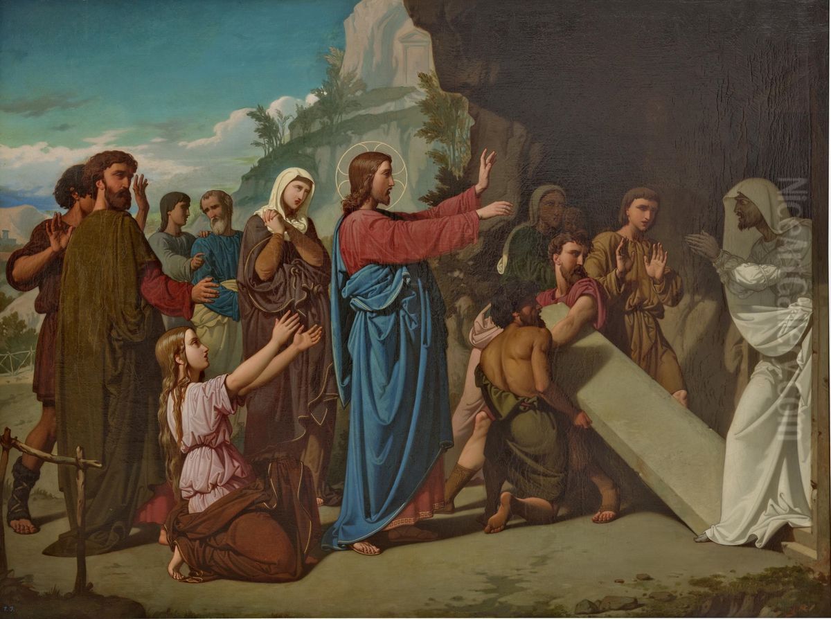 La resurreccion de Lazaro Oil Painting by Juan de Barroeta