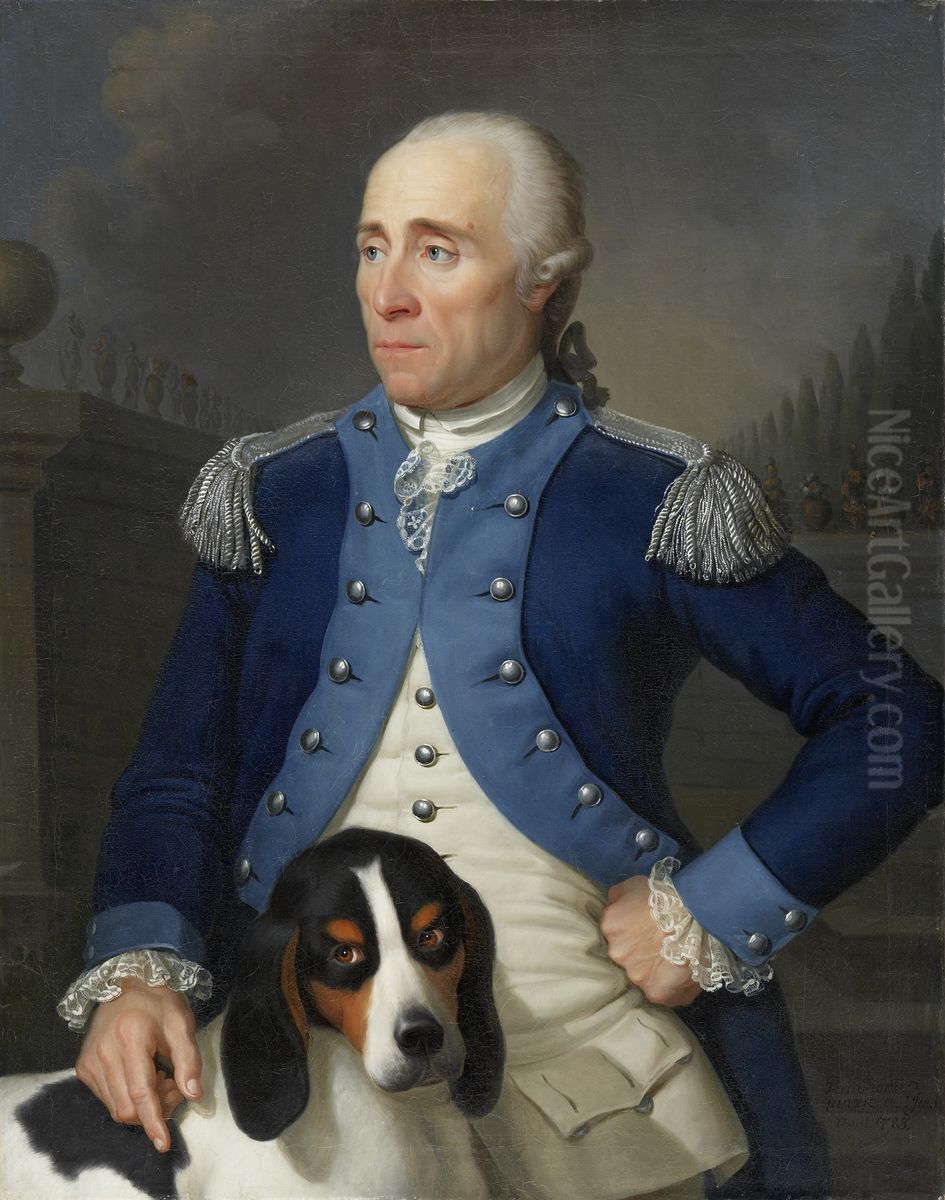 Portrait of Franz Rudolf Frisching (1733-1807) Oil Painting by Jean Preudhomme