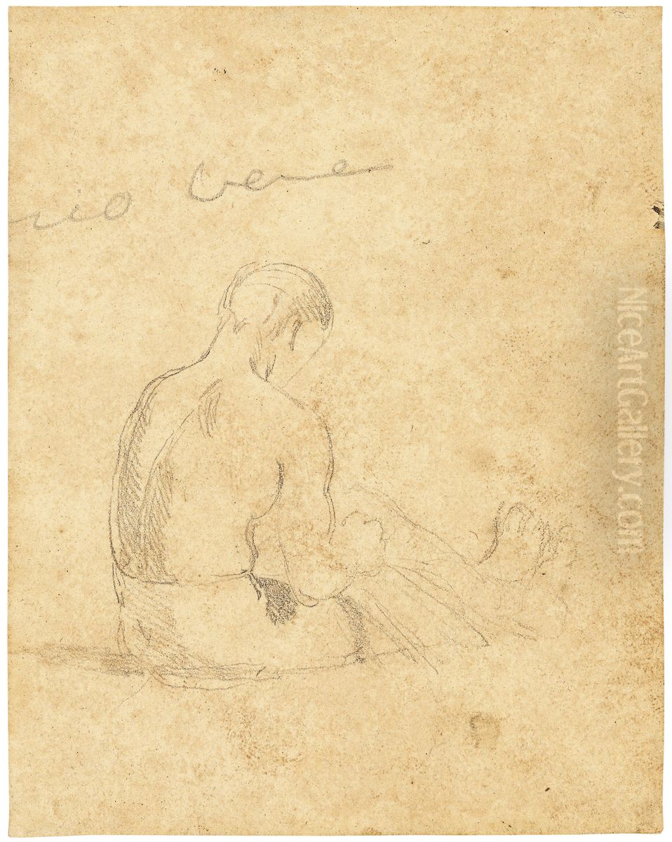 Figures at Rio Oil Painting by Charles Landseer
