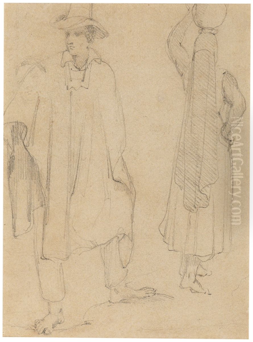 Figures of St Pauls Oil Painting by Charles Landseer