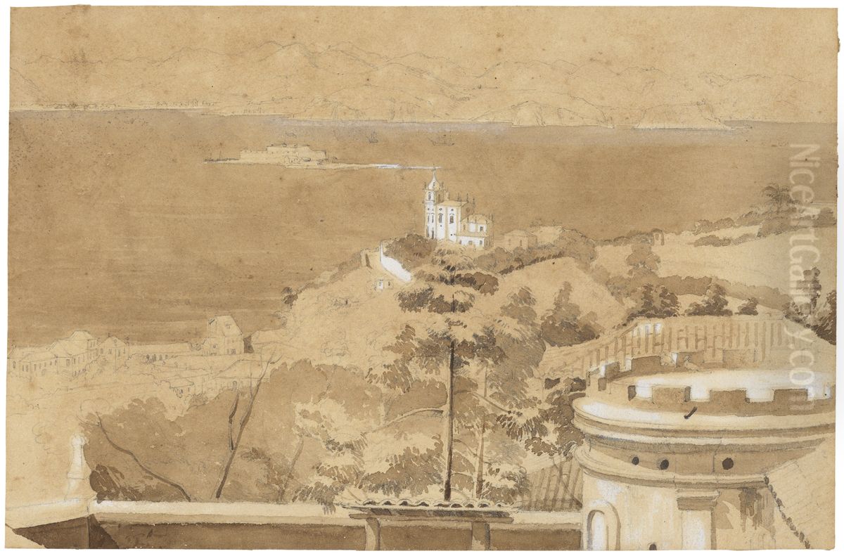 Gloria Church and Bay of Rio Janeiro from Dr. Dickson's Oil Painting by Charles Landseer