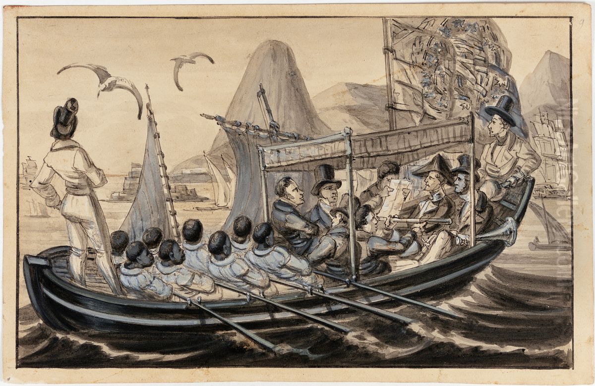 La barque de Guarda Mor (Capitaine du Port) de Rio Janeiro Oil Painting by Harro Harring