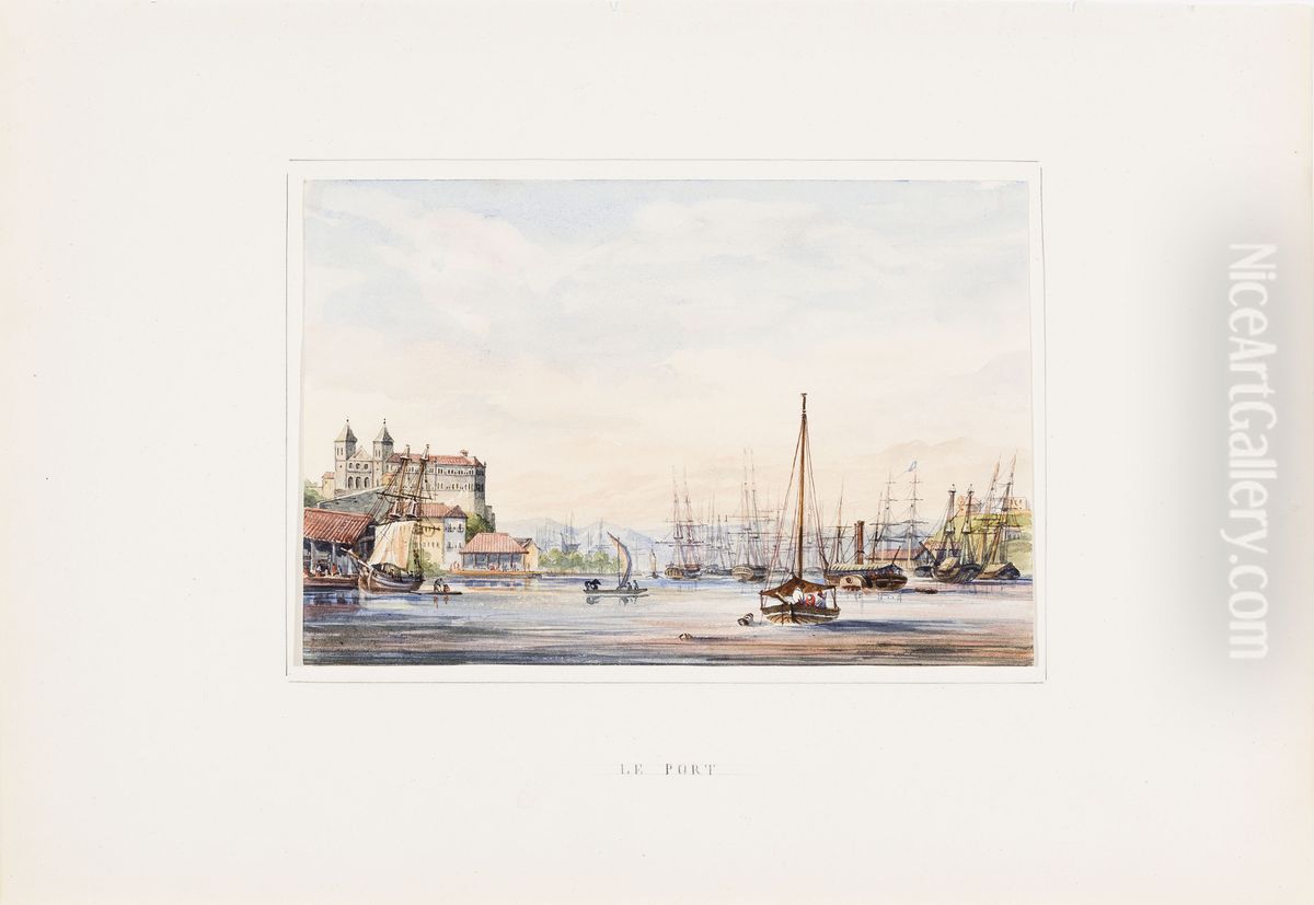 Le Port Oil Painting by Jules Marie Vincent de Sinety