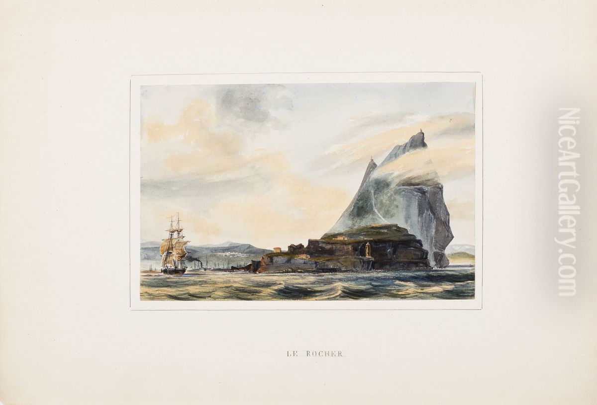 Le Rocher Oil Painting by Jules Marie Vincent de Sinety