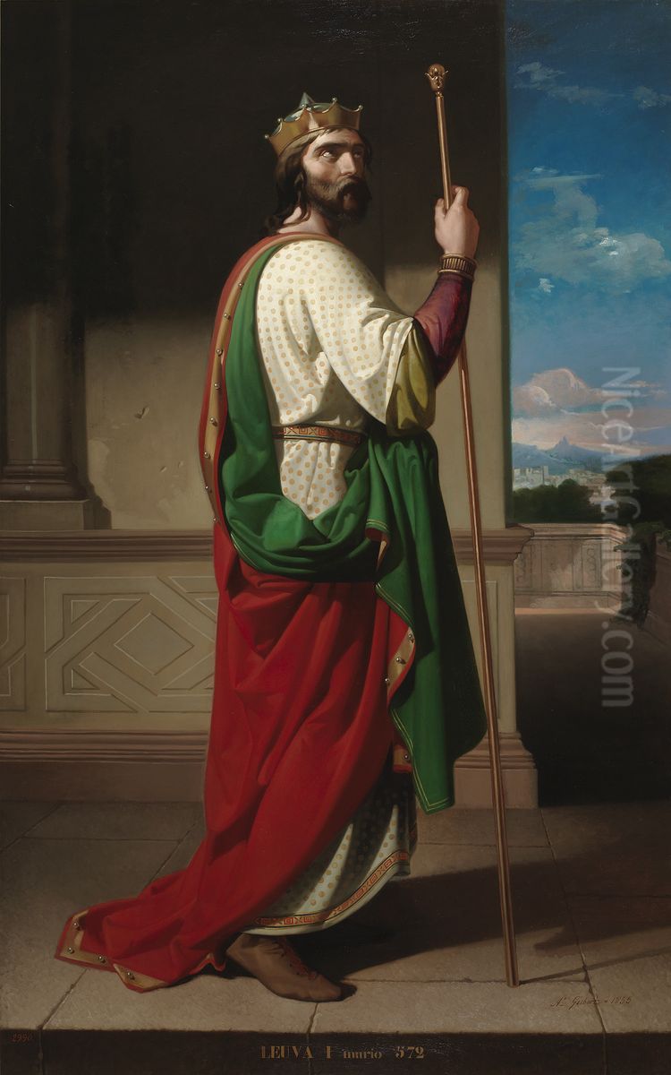 Liuva I, rey de los Visigodos Oil Painting by Antonio Gisbert