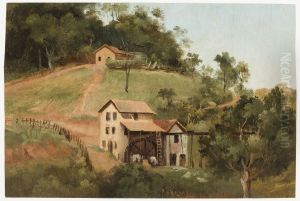 Paisagem com casa e roda d'agua (atribuido)
