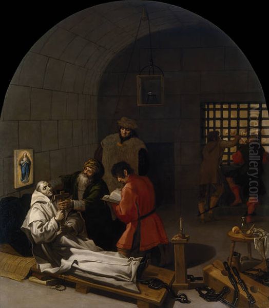 Lanudino Dies in Jail Oil Painting by Vincenzo Carducci