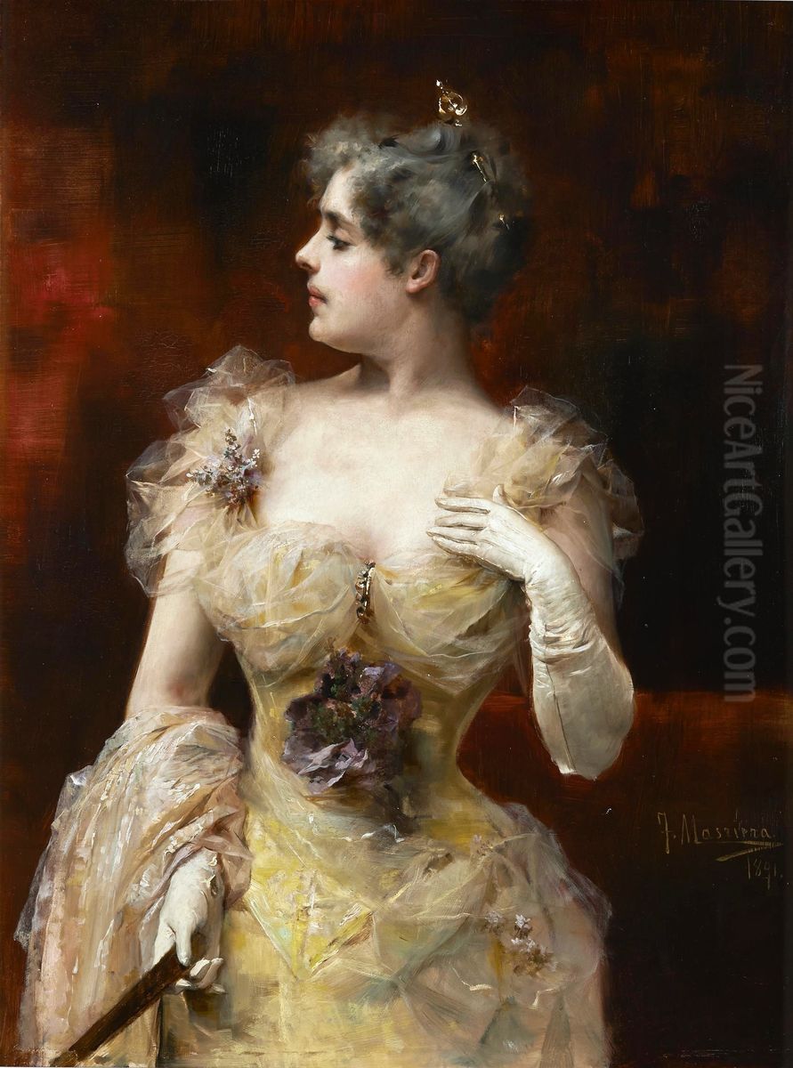 La ofendida Oil Painting by Francesc Masriera Manovens