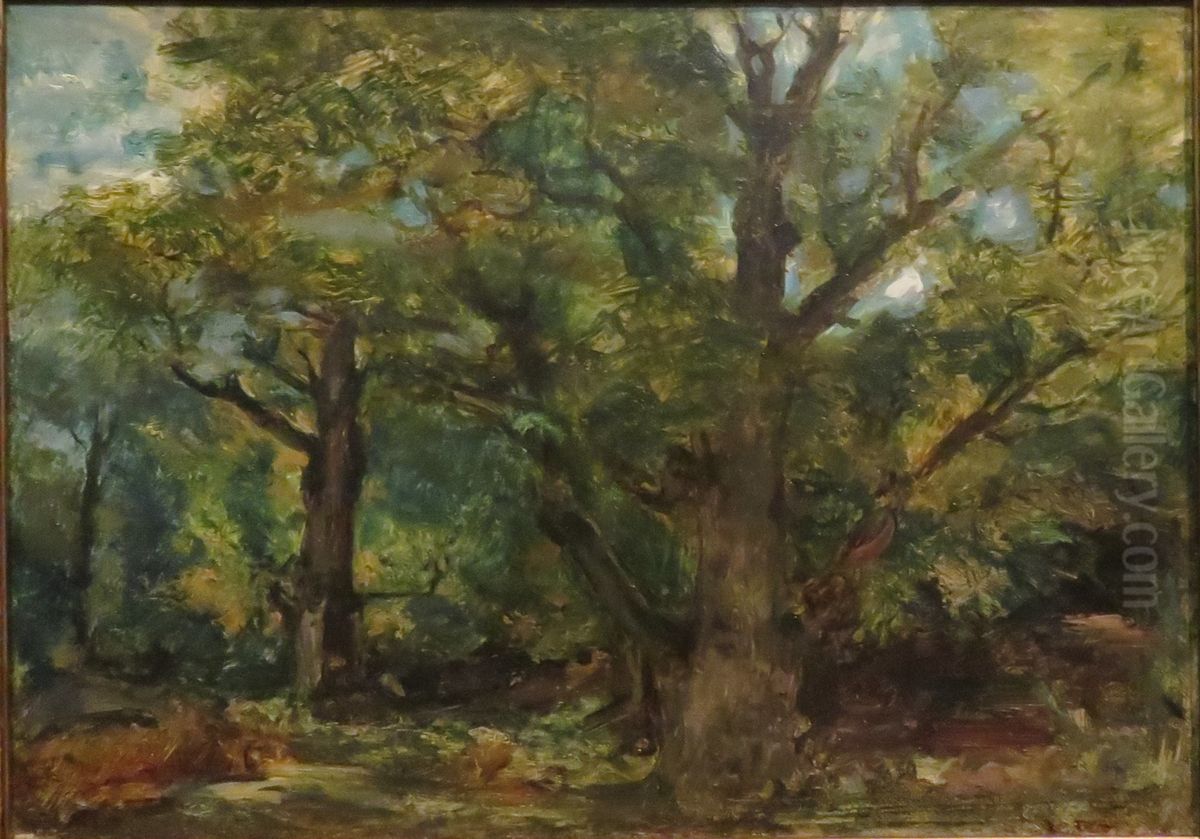 Sous-bois, environs de Senart Oil Painting by Eugene Delacroix