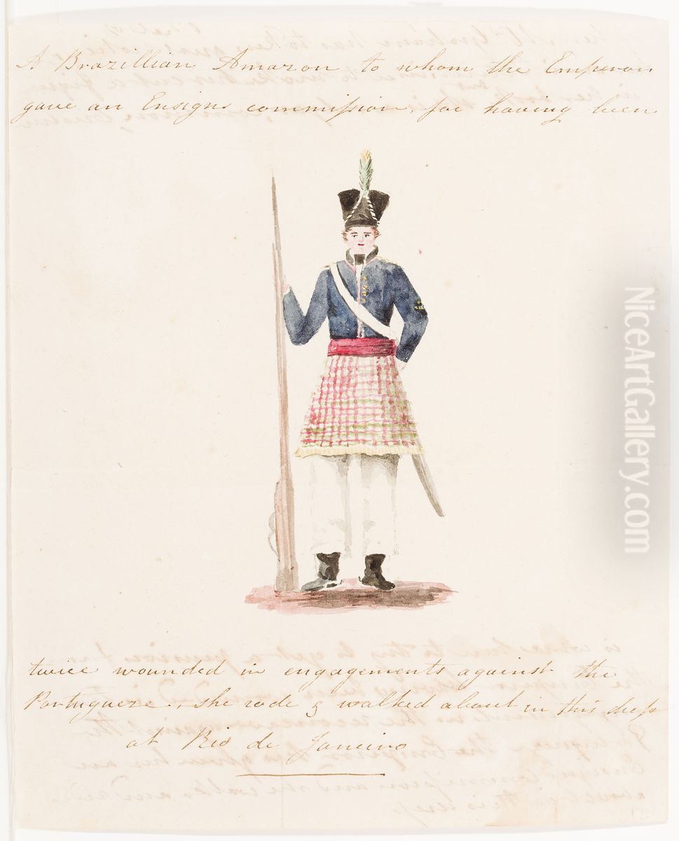 A Brazillian Amazon Oil Painting by Sir Henry Chamberlain, 2nd Baronet