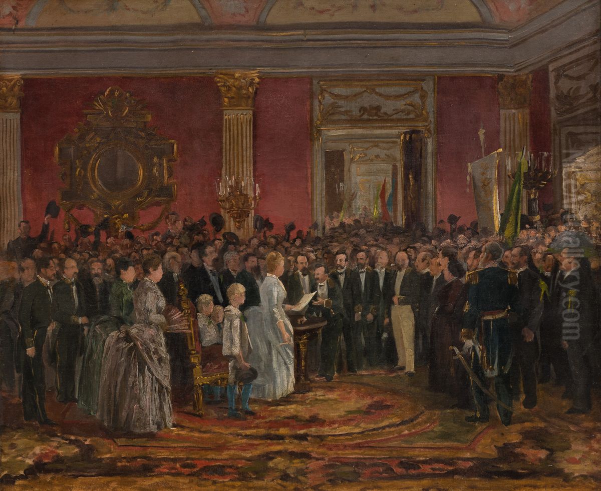 Abolicao da Escravatura Oil Painting by Victor Meirelles