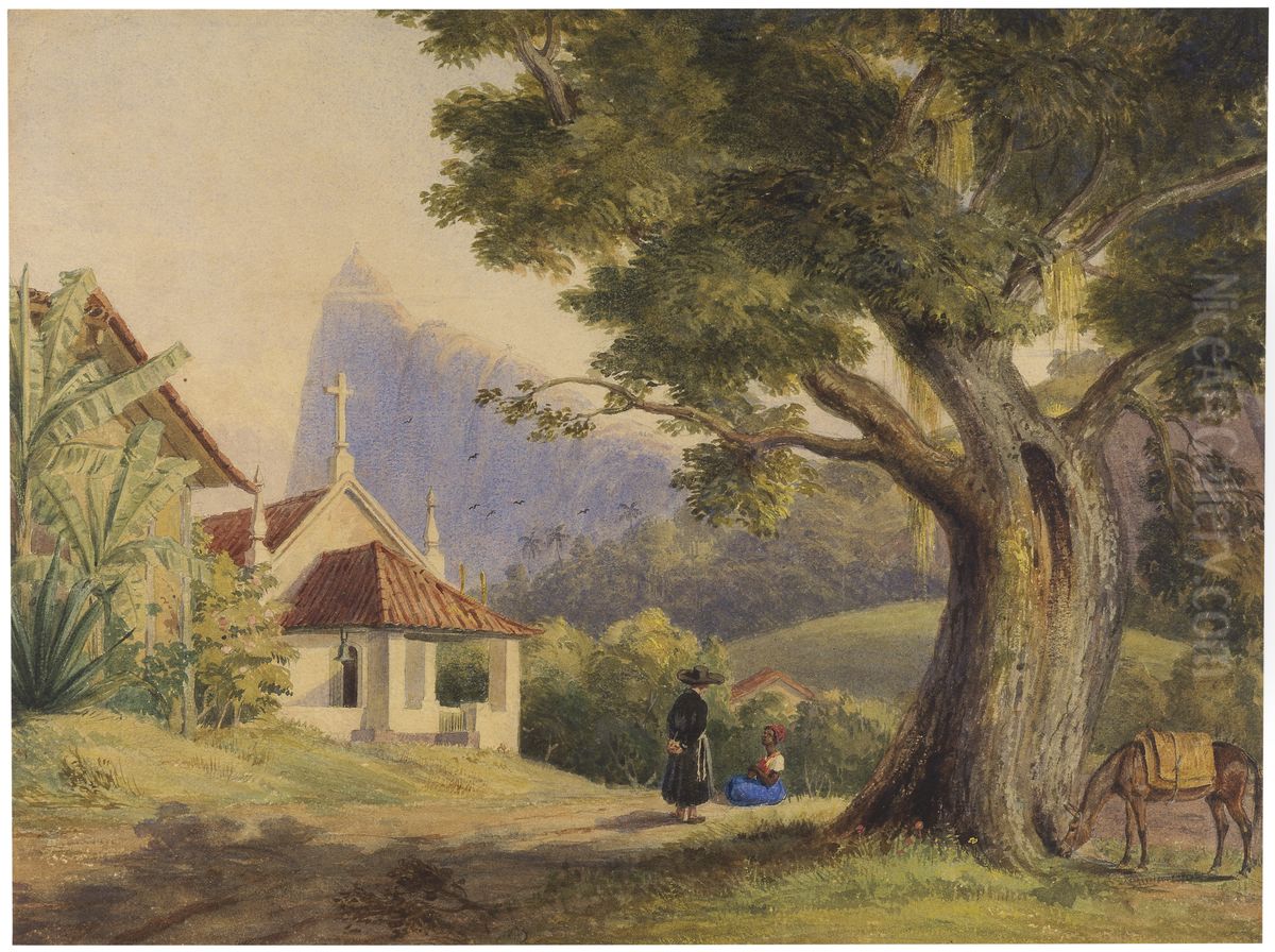 Back of Corcovado from the Chapel of the Conceicao Oil Painting by Charles Landseer