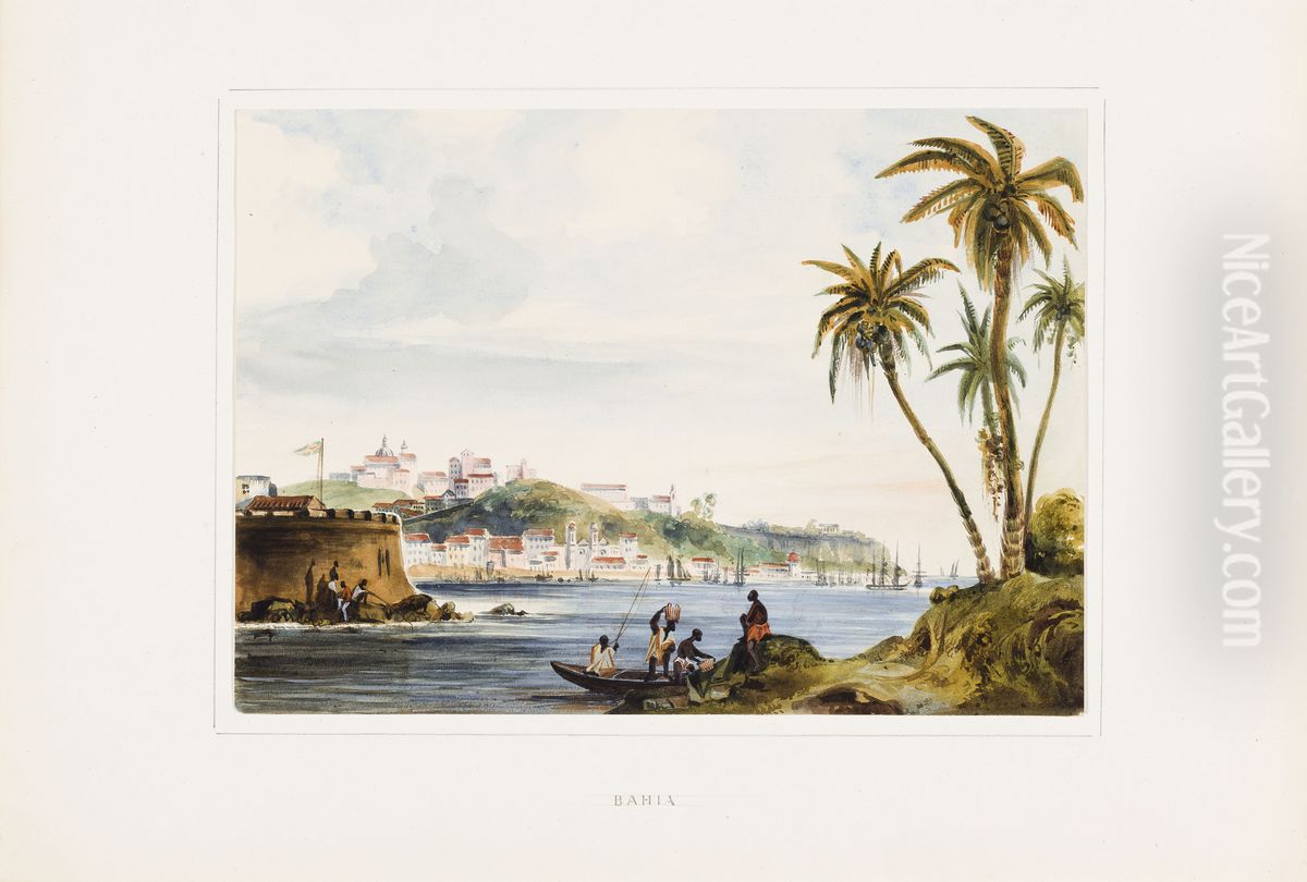 Bahia Oil Painting by Jules Marie Vincent de Sinety