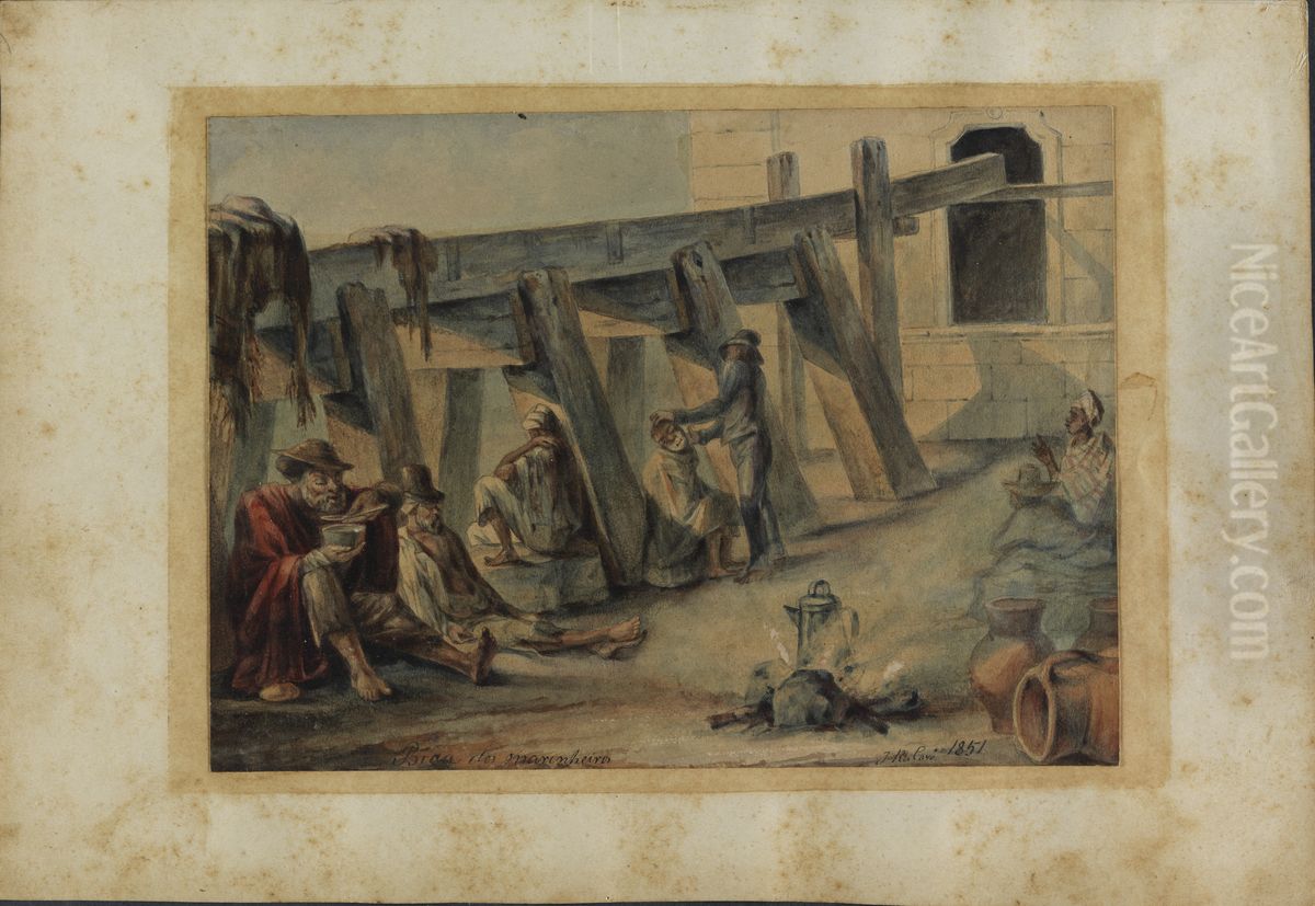 Bica dos Marinheiros Oil Painting by Jose dos Reis Carvalho