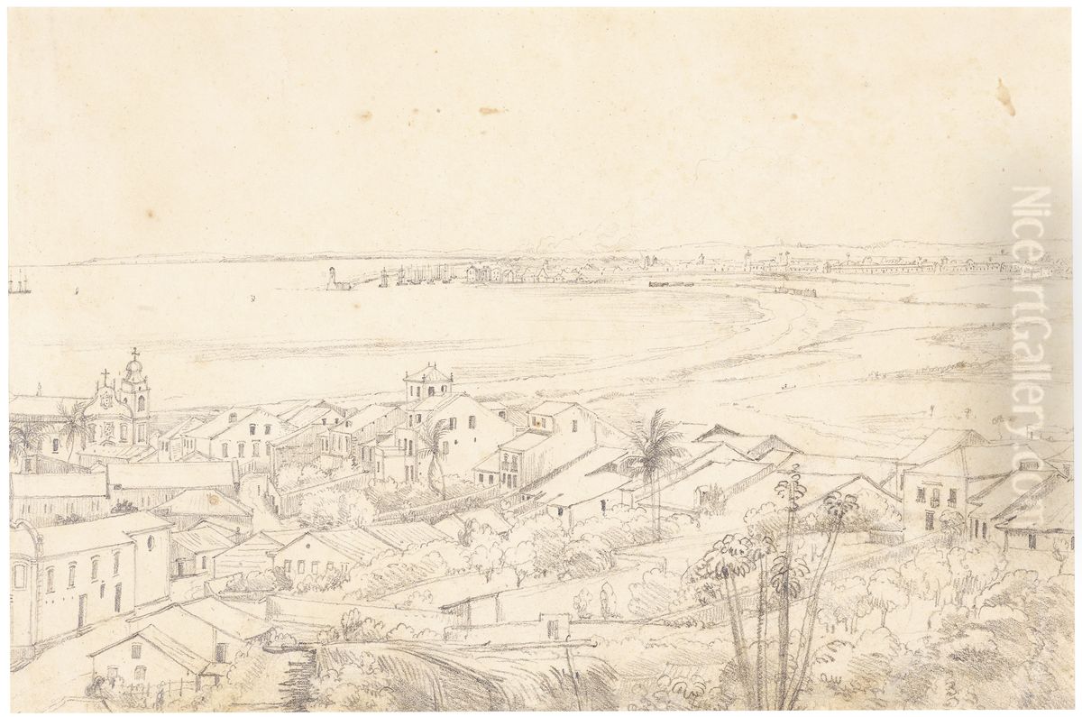 Cocoa Nut Island from Recife Oil Painting by Charles Landseer