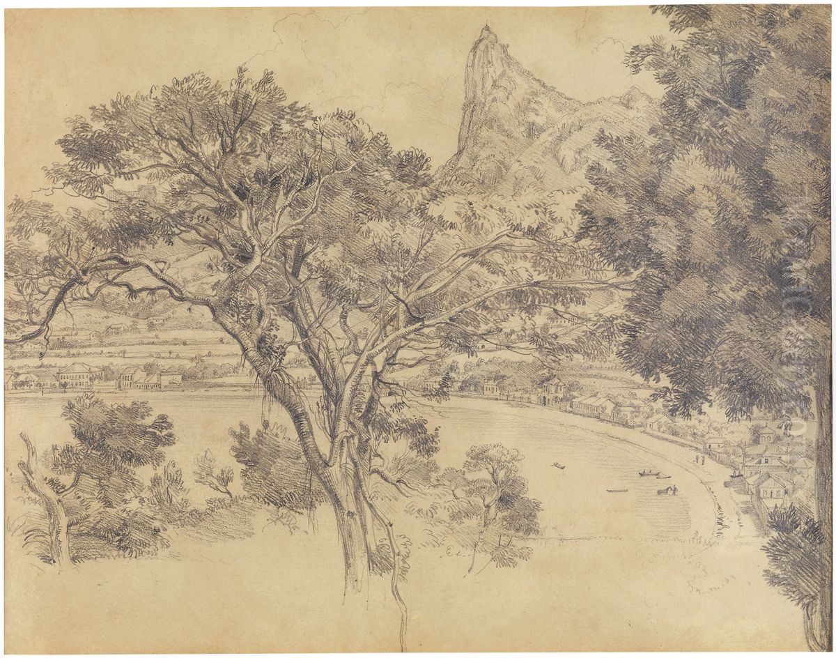 Corcovado from Botafogo Bay Oil Painting by Charles Landseer