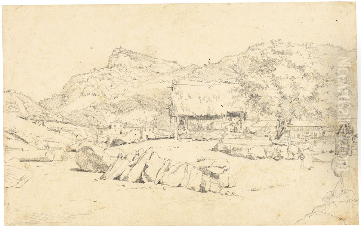 Corcovado from Stone Quarry Oil Painting by Charles Landseer