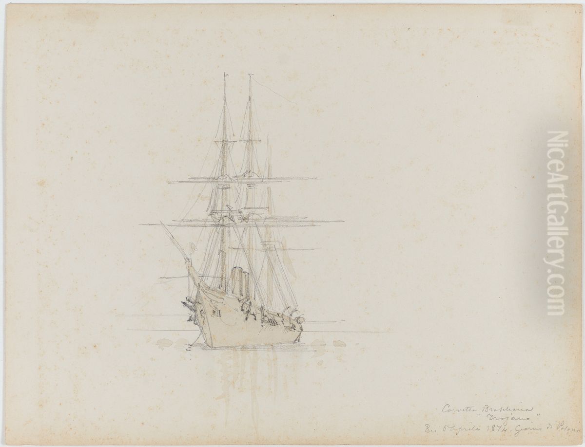 Corvetta Brasiliana 'Trajano' Oil Painting by Eduardo de Martino